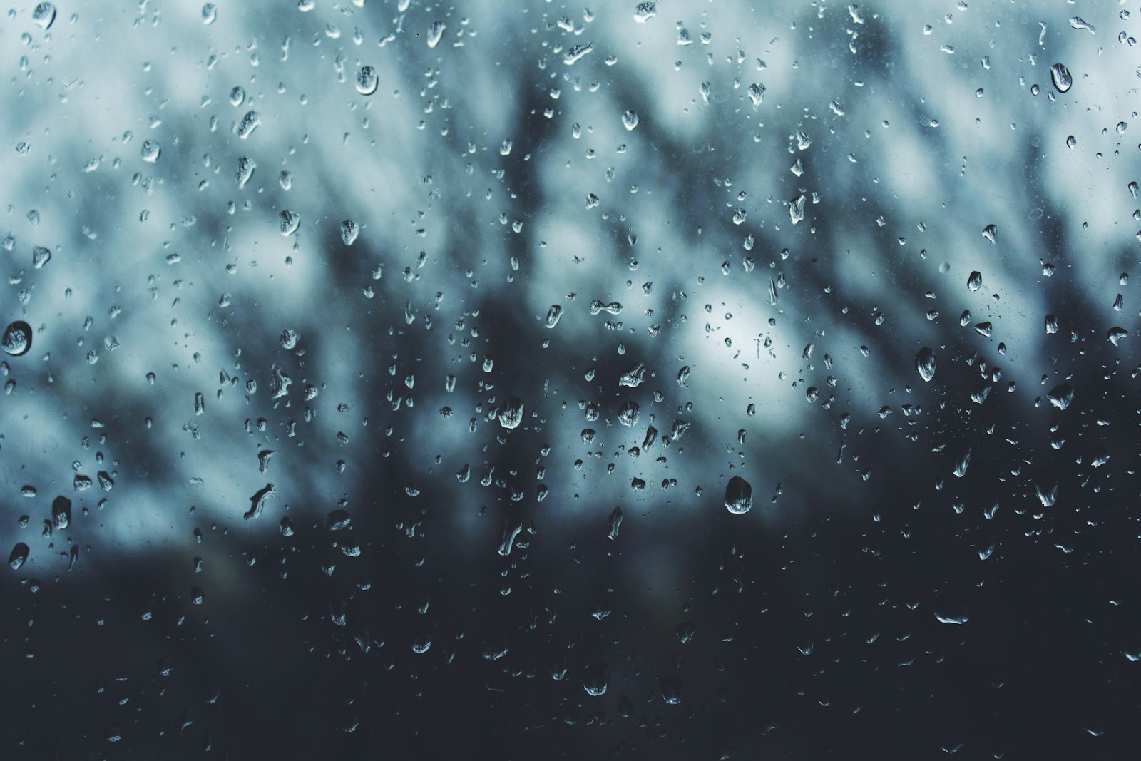 water drops on glass